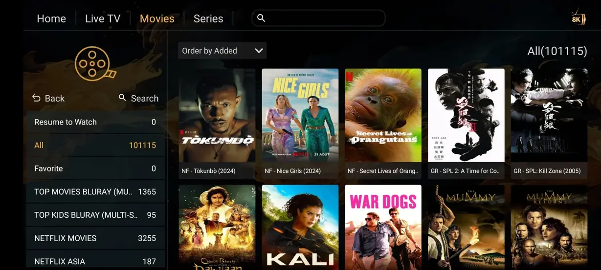 Orbixa TV series season breakdown and episode picker